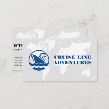 Map Of The World | Cruise Line Ship Business Card by lovely_businesscards at Zazzle