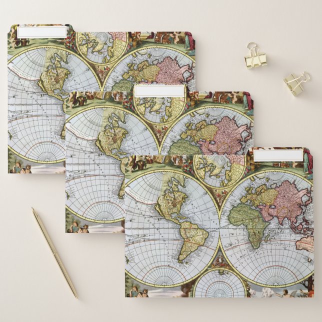Map of the World File Folder (Set)