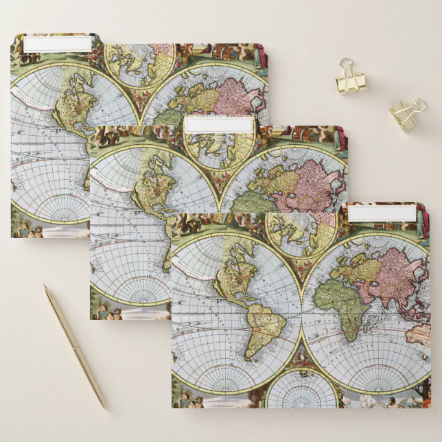 Map of the World File Folder | Zazzle