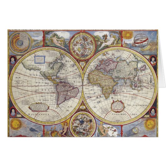 Map of the world from 1626 cards (Front Horizontal)