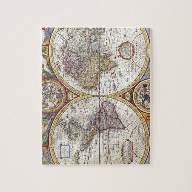 Map of the world from 1626 jigsaw puzzle (Vertical)