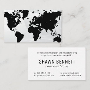 Map of the World Geography Business Card