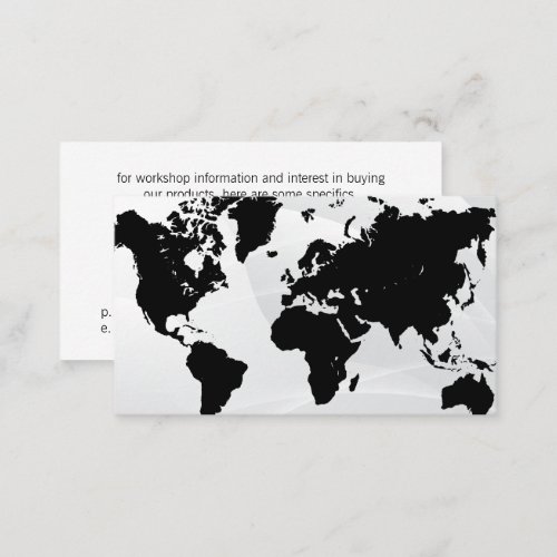 Map of the World  Geography Business Card