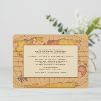 Map of the World Invitation | Zazzle