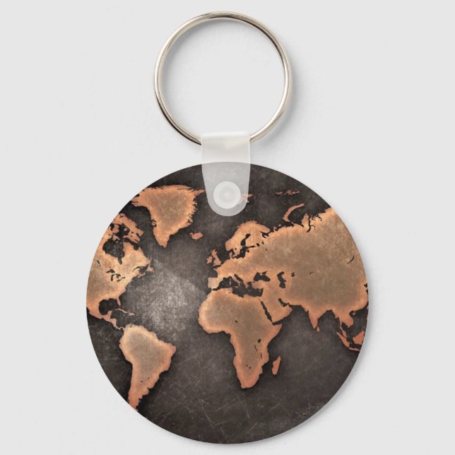 Map of the world keychain (Front)