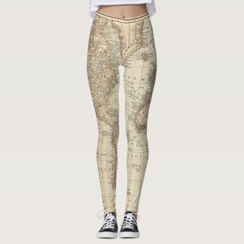 Map of the World Leggings