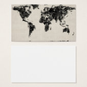 Map of the World Map Dark Abstract Painting (Front & Back)