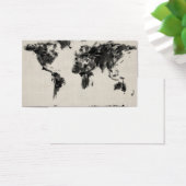 Map of the World Map Dark Abstract Painting (Desk)