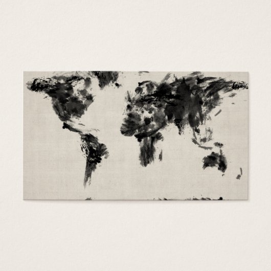 Map of the World Map Dark Abstract Painting (Front)