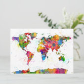 Map of the World Map Watercolor (Standing Front)