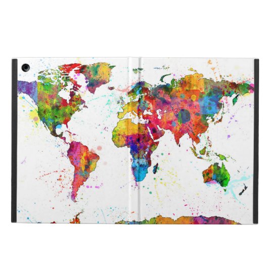 Map Of The World Map Watercolor Case For Ipad Air Zazzle Com