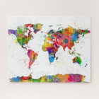 Map of the World Map Watercolor
