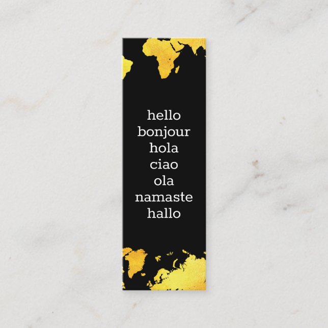 Map of the World Mini Business Card (Front)