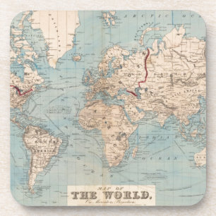 Map of the world on Mercator's projection Coaster
