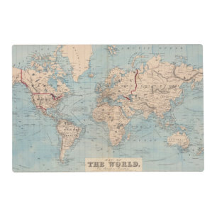Map of the world on Mercator's projection Placemat