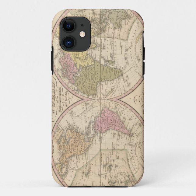Map Of The World on the Globular Projection 2 Case-Mate iPhone Case (Back)