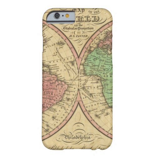 Map Of The World on the Globular Projection Barely There iPhone 6 Case