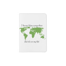 Map of the world passport cover