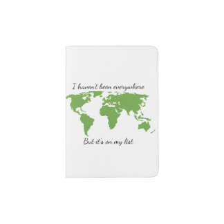 Map of the world passport cover