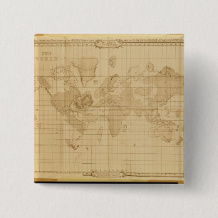 Map of the world pinback button