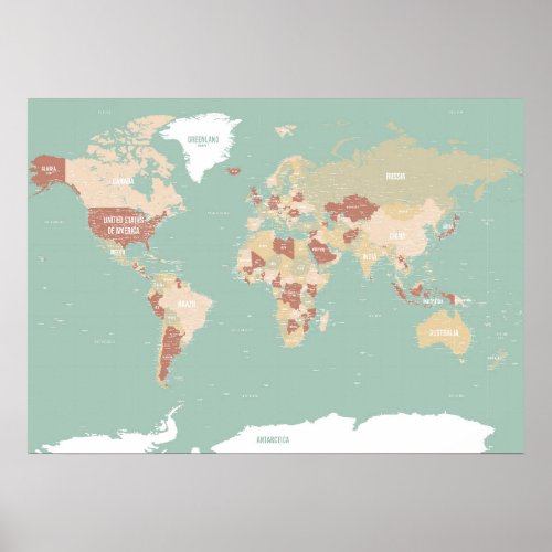 Map of the World Poster