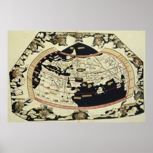 Map of the world poster