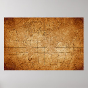 map of the world poster