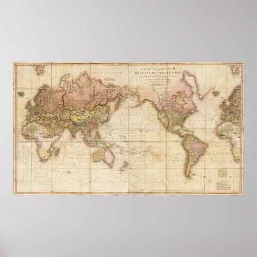 Map of the world poster
