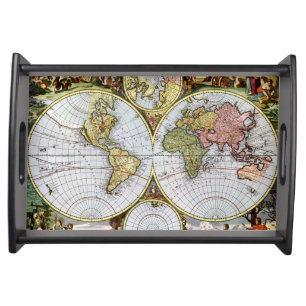 Map of the World Serving Tray