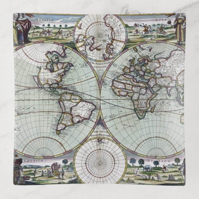 Map of the world trinket tray (Front)