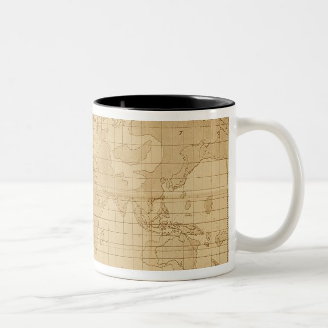 Map of the world Two-Tone coffee mug (Right)