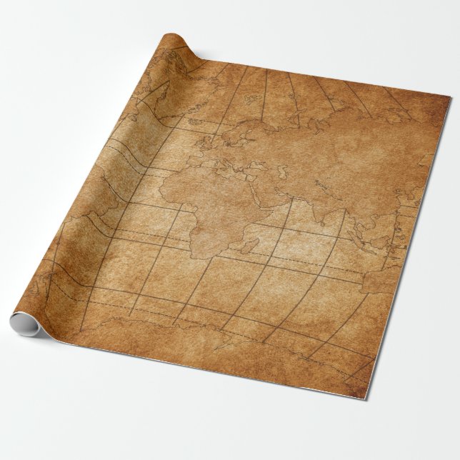 map of the world wrapping paper (Unrolled)