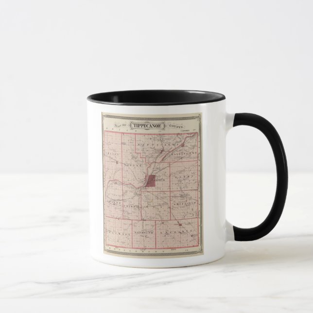 Map of Tippecanoe County Mug (Right)