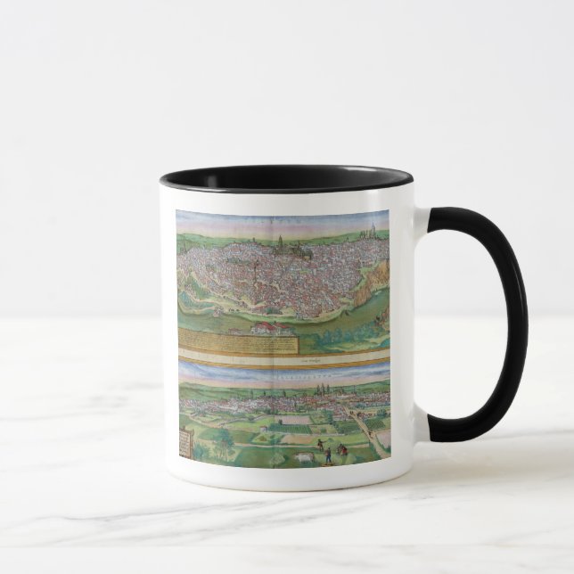 Map of Toledo and Valladolid, from 'Civitates Orbi Mug (Right)