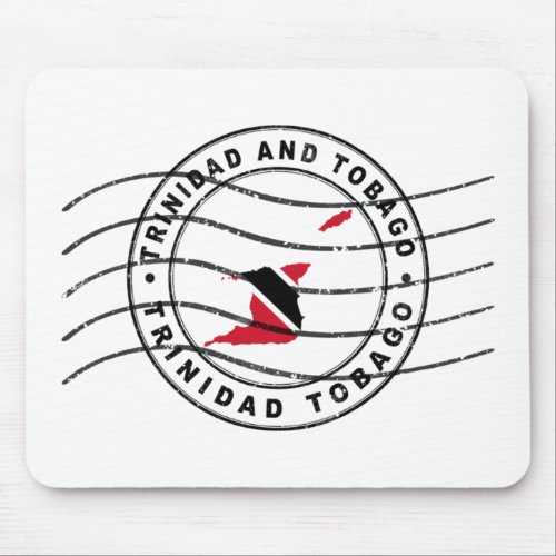Map of Trinidad and Tobago Postal Passport Stamp Mouse Pad
