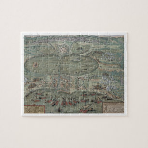 Map of Tunis, from 'Civitates Orbis Terrarum' by G Jigsaw Puzzle