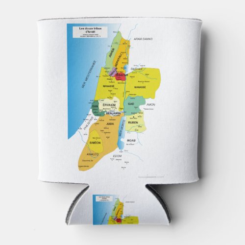 Map of Twelve Tribes of Israel from 1200 to 1050 A Can Cooler