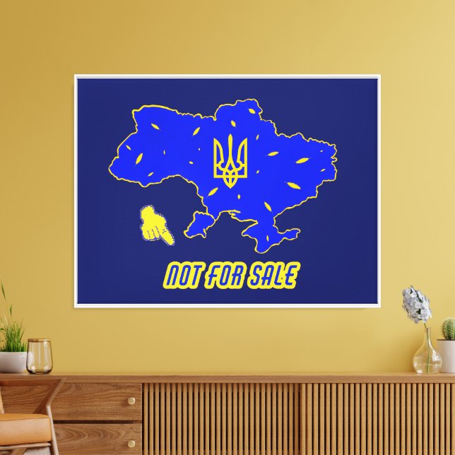 Map of Ukraine Canvas Print (Insitu(LivingRoom))