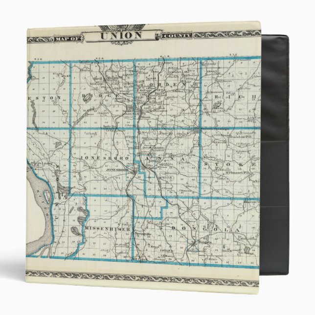 Map of Union County Binder (Front/Inside)