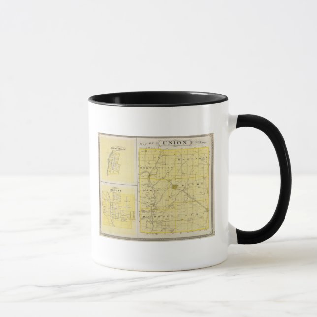 Map of Union County with Brownsville, Liberty Mug (Right)