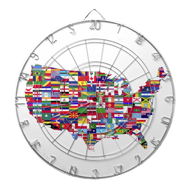 Map of United States Dart Board (Front)