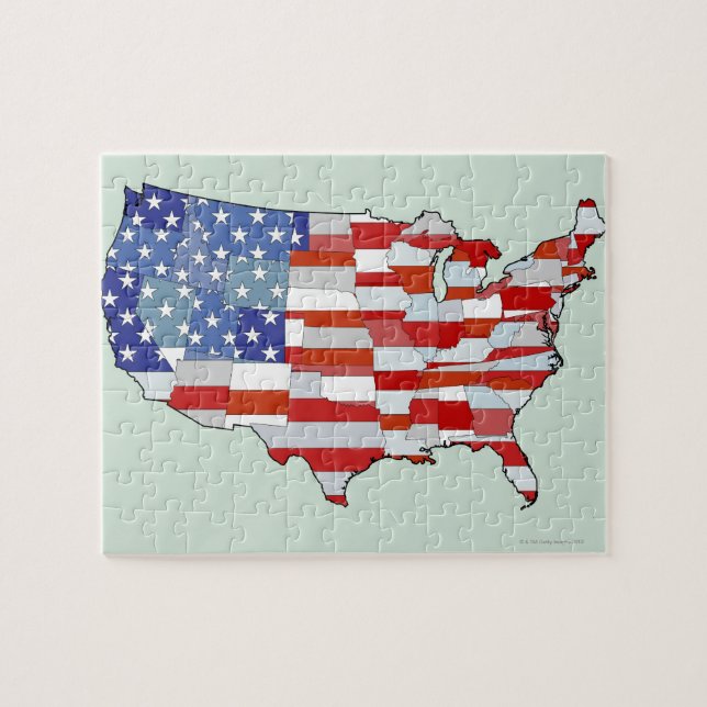 Map of United States of America Jigsaw Puzzle (Horizontal)