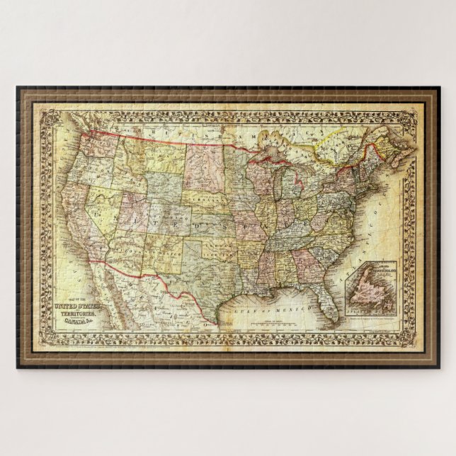 Map of United States of America Jigsaw Puzzle (Horizontal)