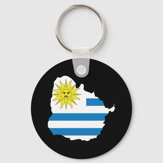 Map Of Uruguay Keychain (Front)