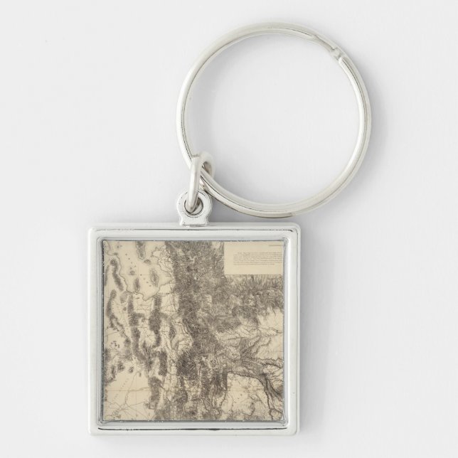 Map of Utah Territory Keychain (Front)