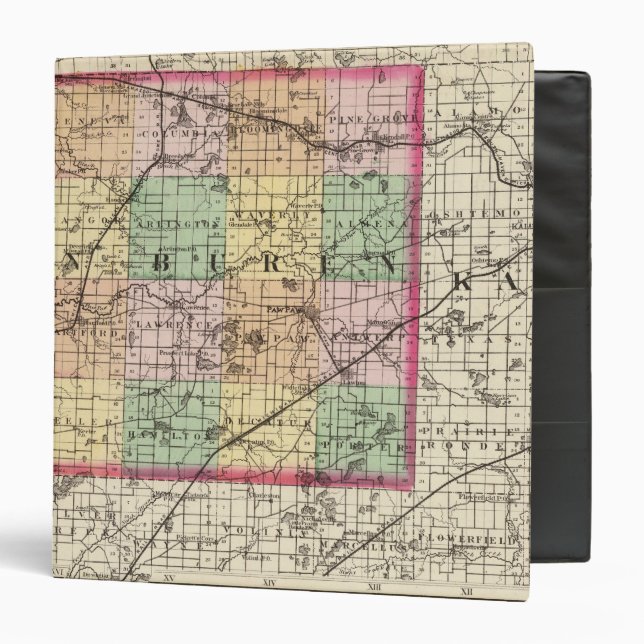 Map of Van Buren County, Michigan Binder (Front/Inside)