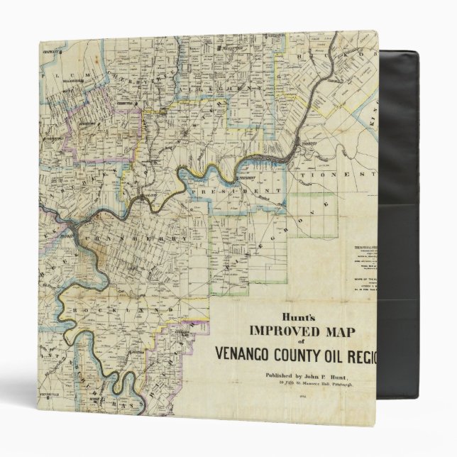 Map of Venango County Oil Regions 3 Ring Binder (Front/Inside)