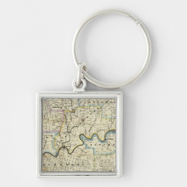 Map of Venango County Oil Regions Keychain (Front)