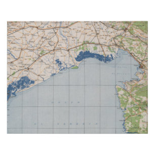 Map of Venice, Italy Faux Canvas Print