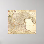 Map of Venice Region, Italy Canvas Print